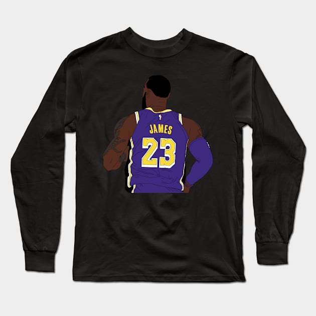 Lebron James fan art Long Sleeve T-Shirt by Oralepinz 